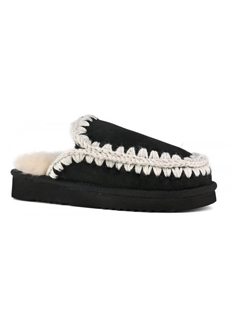Eskimo slipper donna nero MOU | FW101125ABKWHI