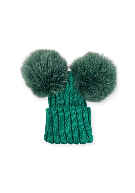 Cappello pompon REGINA | 50100SMERALDO