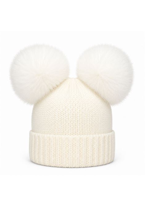Cappello con due pompon REGINA | 60099BIANCO