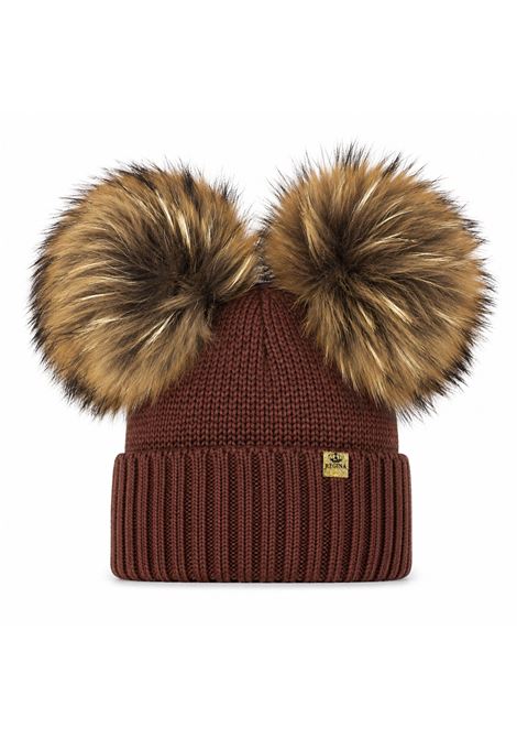 Cappello con due pompon REGINA | 60100KMATTONE