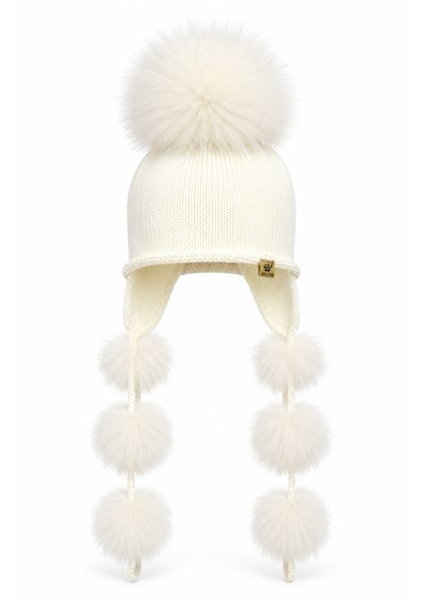 Cappello con pompon REGINA | 60198BIANCO