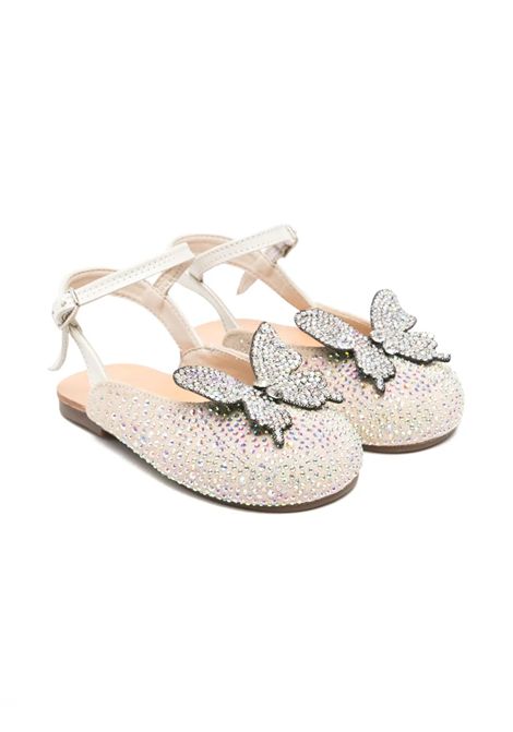 Ballerine con strass BABYWALKER | PB5857IVORY