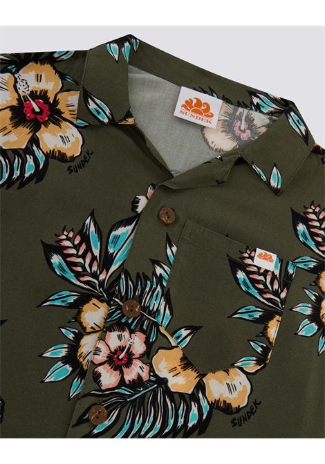 Camicia con stampa SUNDEK | B817SHVP100302G7VERDE